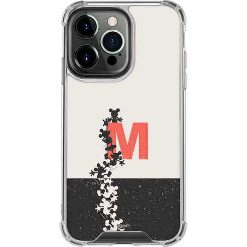 Disney Mickey Mouse Stacked Silhouette Split iPhone 16 Pro Clear Case