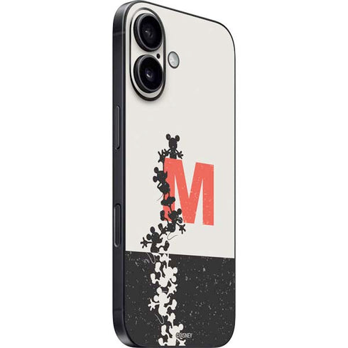 Disney Mickey Mouse Stacked Silhouette Split iPhone 16 Skin