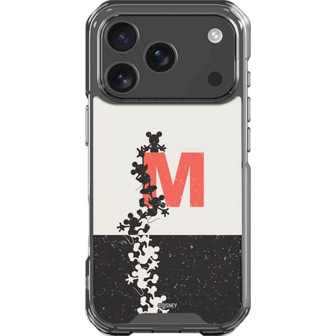 Disney Mickey Mouse Stacked Silhouette Split iPhone 18 Pro Clear Case