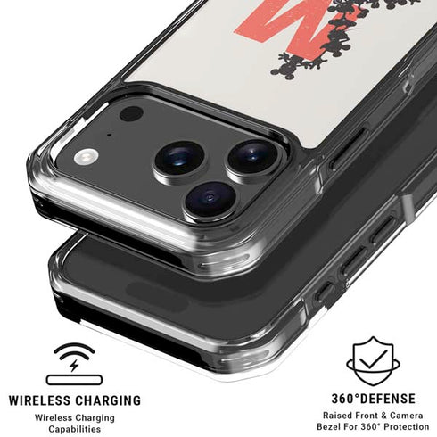 Disney Mickey Mouse Stacked Silhouette Split iPhone 18 Pro Clear Case