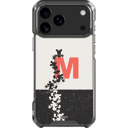 Disney Mickey Mouse Stacked Silhouette Split iPhone 18 Pro Max Clear Case