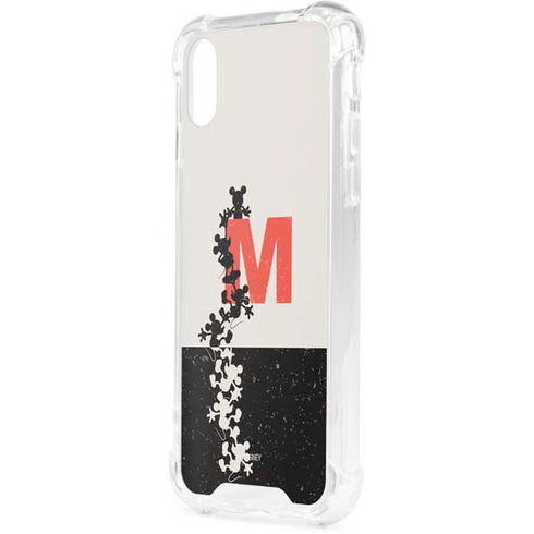 Disney Mickey Mouse Stacked Silhouette Split iPhone XS Clear Case