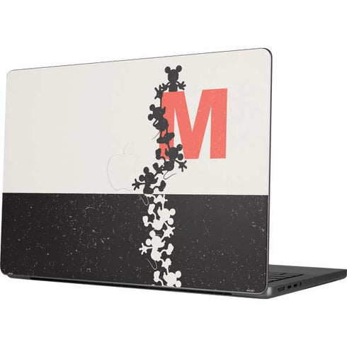 Disney Mickey Mouse Stacked Silhouette Split Apple MacBook Pro 14-inch Skin