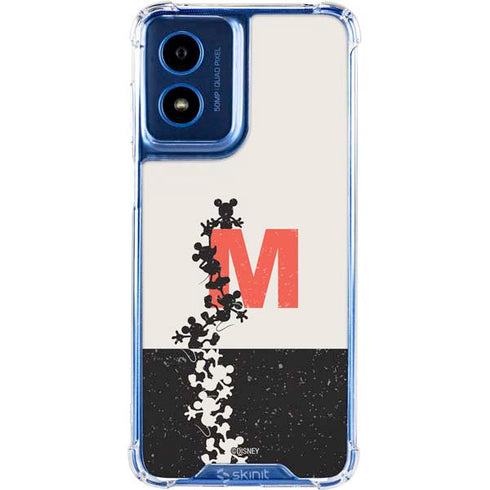 Disney Mickey Mouse Stacked Silhouette Split Moto G 5G (2024) Clear Case