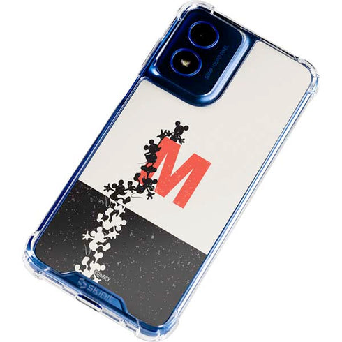 Disney Mickey Mouse Stacked Silhouette Split Moto G 5G (2024) Clear Case