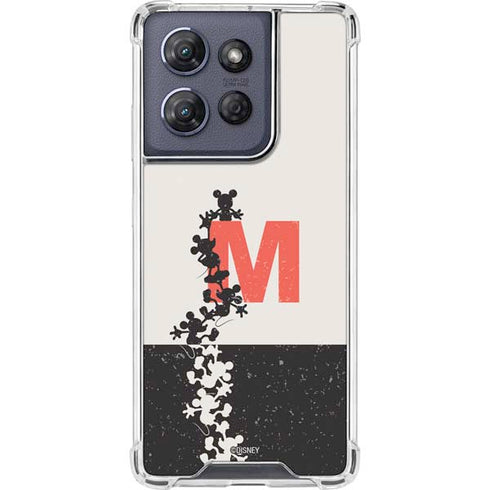 Disney Mickey Mouse Stacked Silhouette Split Moto G Play 5G (2025) Clear Case