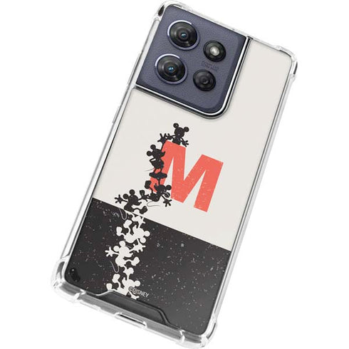 Disney Mickey Mouse Stacked Silhouette Split Moto G Play 5G (2025) Clear Case