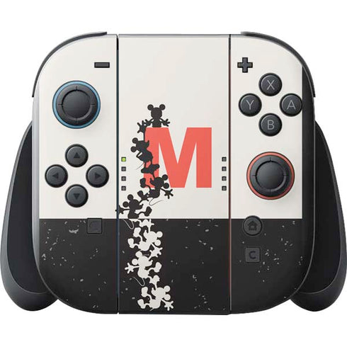 Disney Mickey Mouse Stacked Silhouette Split Nintendo Switch 2 (2025) with Joy-Con Skin