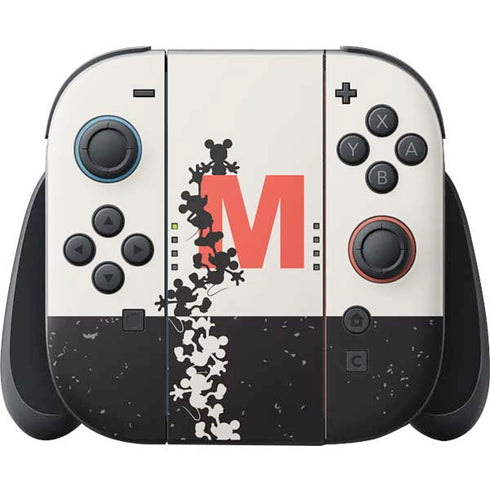 Disney Mickey Mouse Stacked Silhouette Split Nintendo Skins