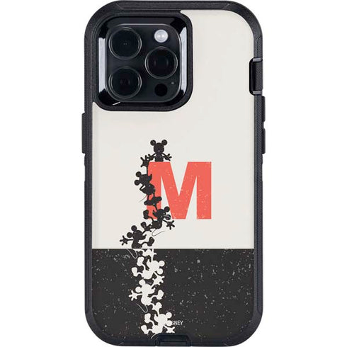 Disney Mickey Mouse Stacked Silhouette Split Otterbox Defender iPhone Skin