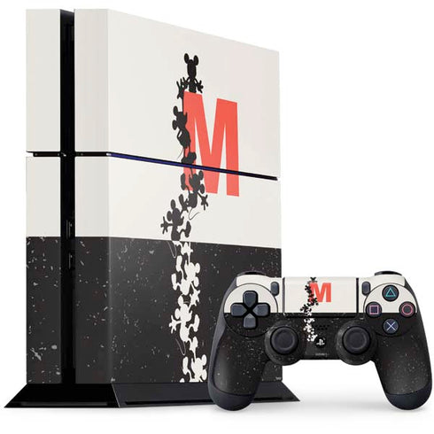 Disney Mickey Mouse Stacked Silhouette Split PlayStation PS4 Skins