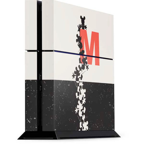 Disney Mickey Mouse Stacked Silhouette Split PlayStation PS4 Skins