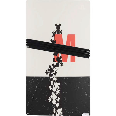 Disney Mickey Mouse Stacked Silhouette Split PS5 Pro Bundle Skin