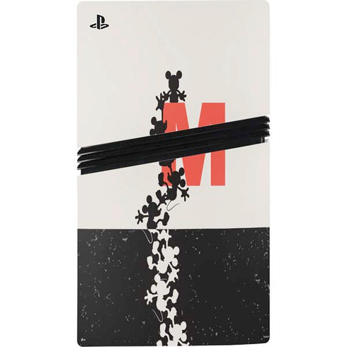 Disney Mickey Mouse Stacked Silhouette Split PS5 Pro Disk Bundle Skin