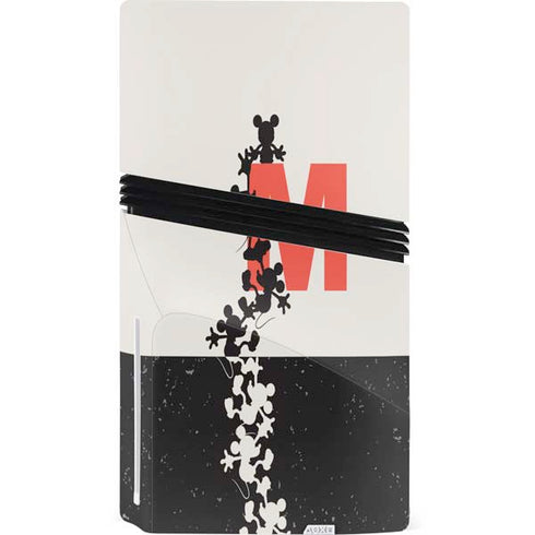 Disney Mickey Mouse Stacked Silhouette Split PS5 Pro Disk Bundle Skin