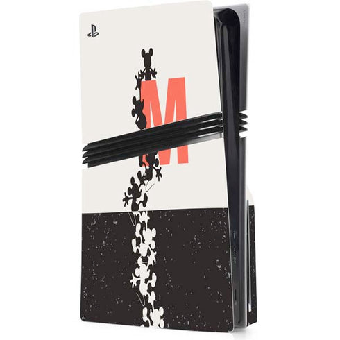 Disney Mickey Mouse Stacked Silhouette Split PlayStation PS5 Skins