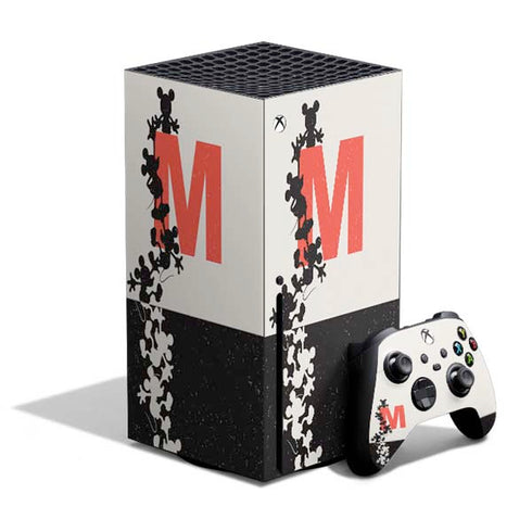 Disney Mickey Mouse Stacked Silhouette Split Xbox Series X Skins