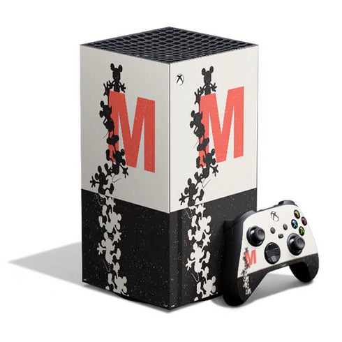 Disney Mickey Mouse Stacked Silhouette Split XBox Series X Digital Edition Bundle Skin