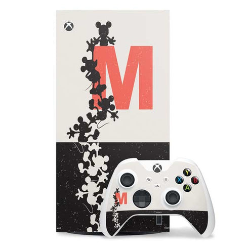 Disney Mickey Mouse Stacked Silhouette Split Xbox Series X Skins