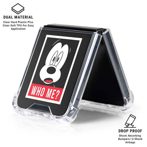 Disney Mickey Mouse Who Me Galaxy Z Flip6 Clear Case