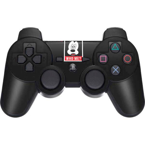 Disney Mickey Mouse Who Me PS3 Dual Shock wireless controller Skin