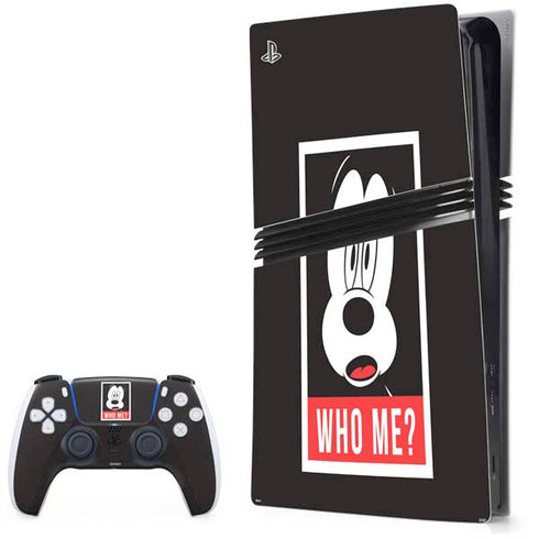 Disney Mickey Mouse Who Me PS5 Pro Bundle Skin
