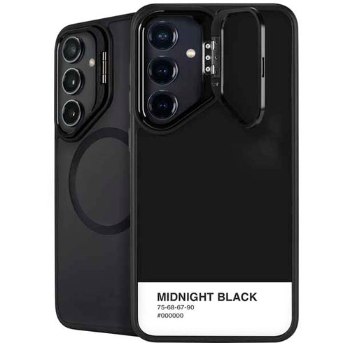 Midnight Black Galaxy S25 Kickstand Case