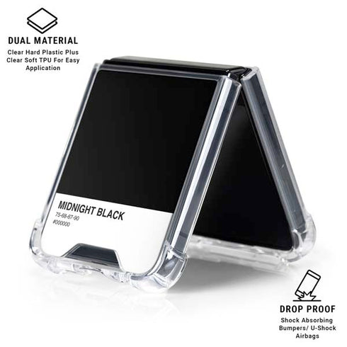 Midnight Black Galaxy Z Flip6 Clear Case