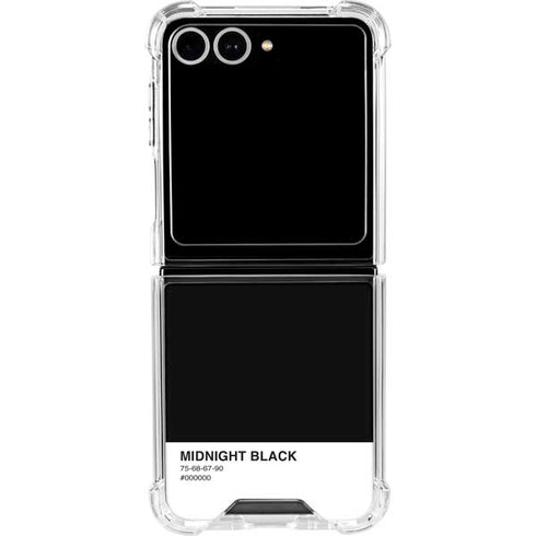 Midnight Black Galaxy Z Flip7 Clear Case