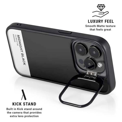 Midnight Black iPhone 16 Pro Max Kickstand Case