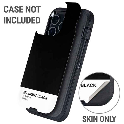 Midnight Black Otterbox Defender iPhone Skin