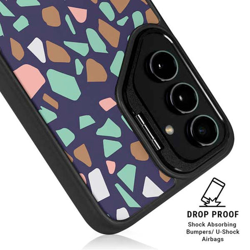 Midnight Terrazzo Galaxy S25 Kickstand Case