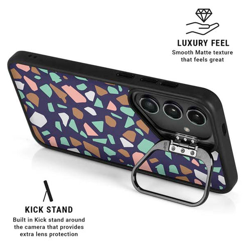 Midnight Terrazzo Galaxy S25 Plus Kickstand Case