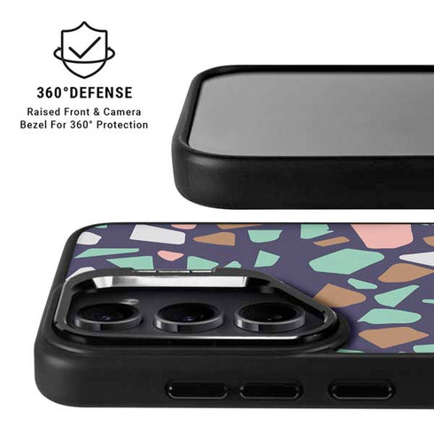 Midnight Terrazzo Galaxy S25 Plus Kickstand Case