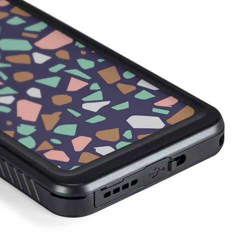 Midnight Terrazzo Galaxy S24 Plus Waterproof Case