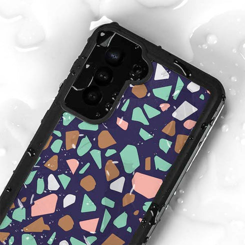 Midnight Terrazzo Galaxy S24 Plus Waterproof Case