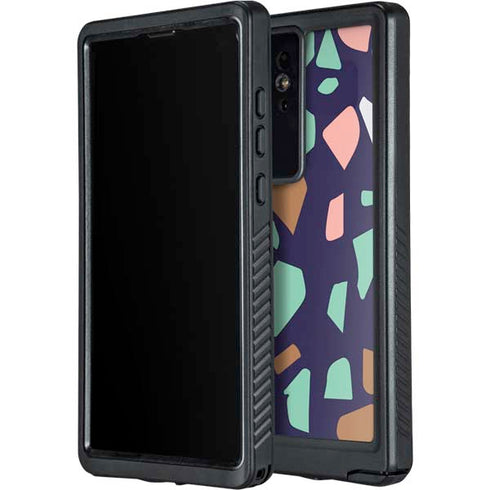Midnight Terrazzo Galaxy S24 Ultra Waterproof Case