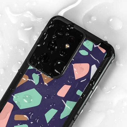 Midnight Terrazzo Galaxy S24 Ultra Waterproof Case