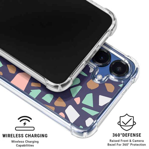 Midnight Terrazzo Galaxy S25 Clear Case