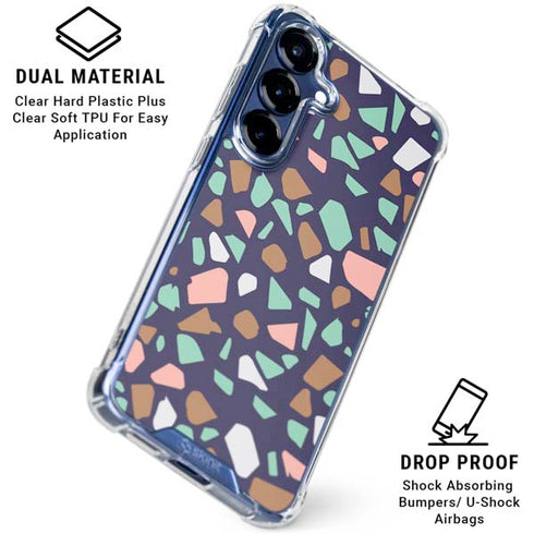 Midnight Terrazzo Galaxy S25 Clear Case
