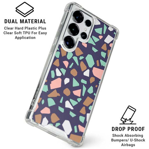 Midnight Terrazzo Galaxy S25 Ultra Clear Case