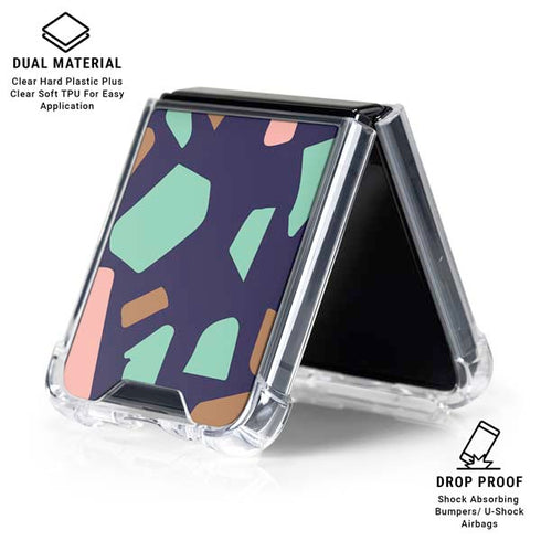 Midnight Terrazzo Galaxy Z Flip6 Clear Case
