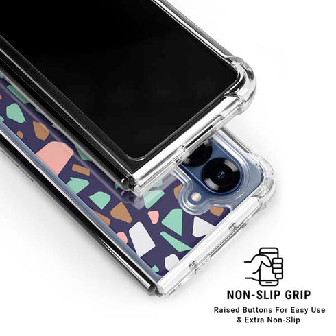 Midnight Terrazzo Galaxy Z Fold6 Clear Case