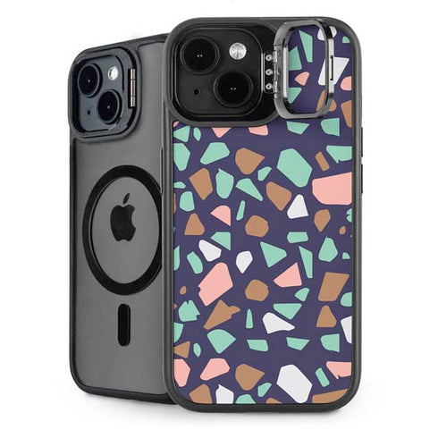 Midnight Terrazzo iPhone 14 Kickstand Case