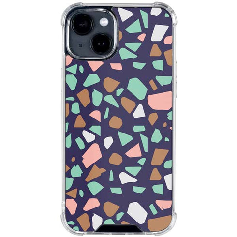 Midnight Terrazzo iPhone 15 Clear Case