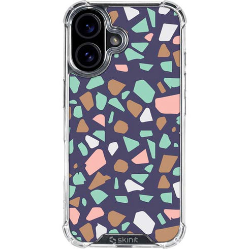 Midnight Terrazzo iPhone 16 Clear Case
