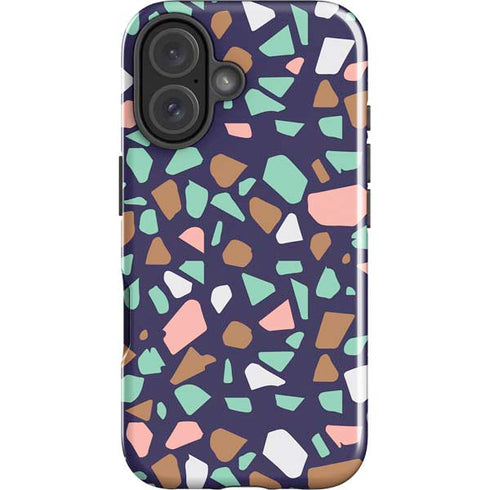 Midnight Terrazzo iPhone 16 Plus Impact Case