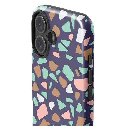 Midnight Terrazzo iPhone 16 Plus Impact Case