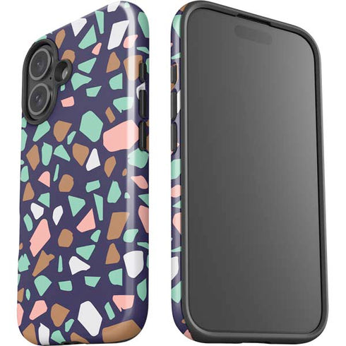 Midnight Terrazzo iPhone 16 Plus Impact Case
