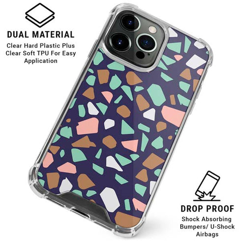 Midnight Terrazzo iPhone 16 Pro Clear Case